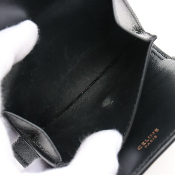 Celine Saise Trifold Wallet Leather Black - Picture 8 of 9